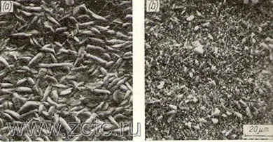 Микроизображение мелкокристаллического цинкфосфатного покрытия